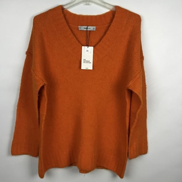 New ZARA Relaxed Fit Wool Blend Knit Large NWT - Picture 3 of 6